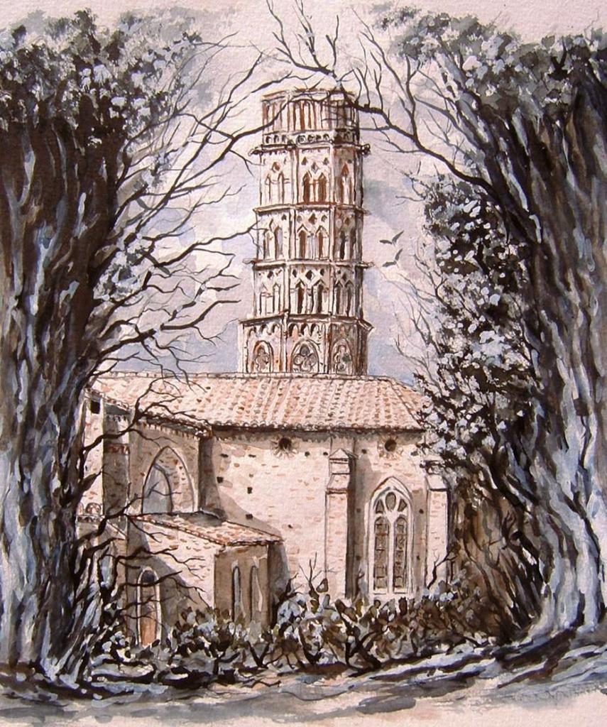 Eglise de Rieux volvestre, vue du cimetière