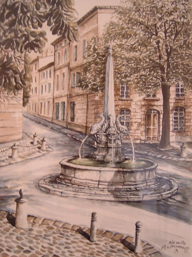 Place des 4 dauphins Aix-en-Provence